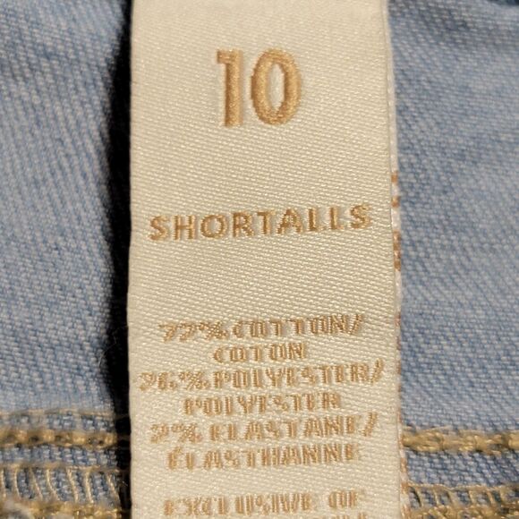 Justice Denim Shorts Overalls Shortalls - Size Youth 10 - Picture 7 of 7